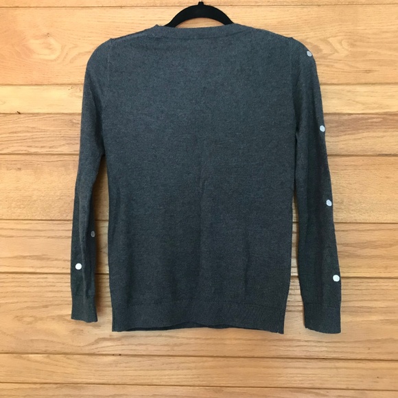 NWT J.Crew silver polka dot sweater - Picture 4 of 7